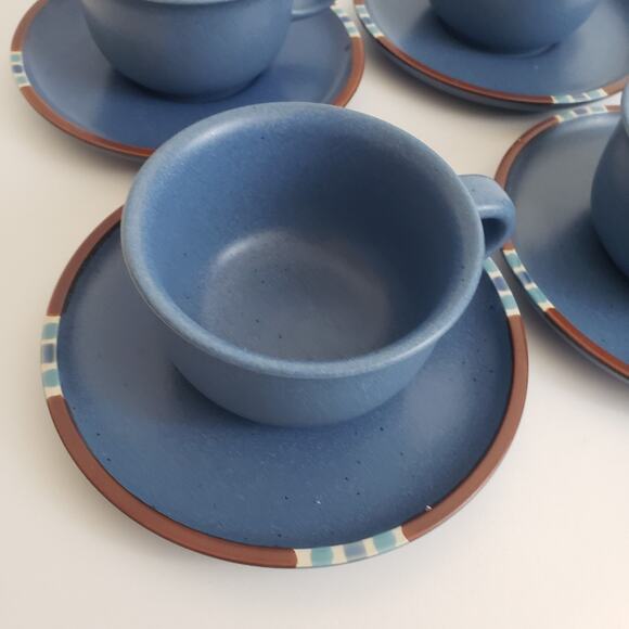 Dansk‎ Mesa Sky Blue Cups & Saucers - SET OF FOUR 4 KW Japan NICE! - Picture 2 of 5